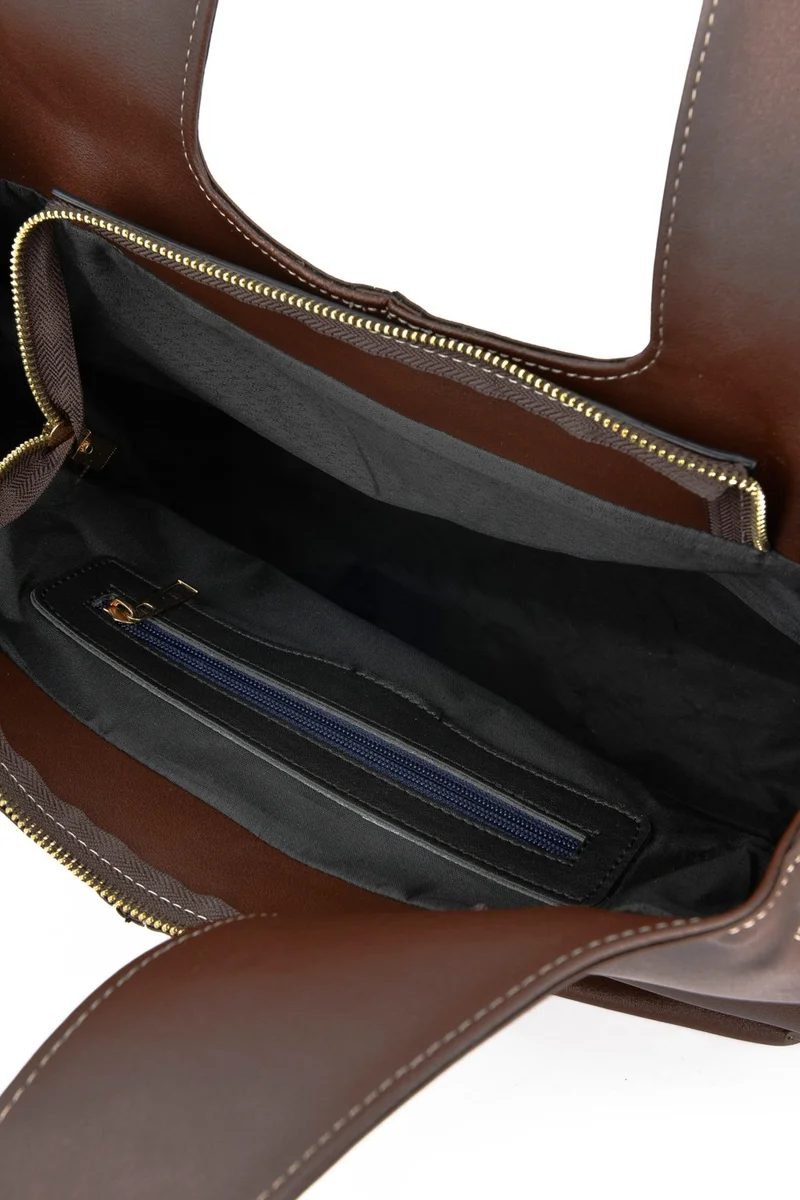 زيا , Women's Handbag 143445Z310 Brown