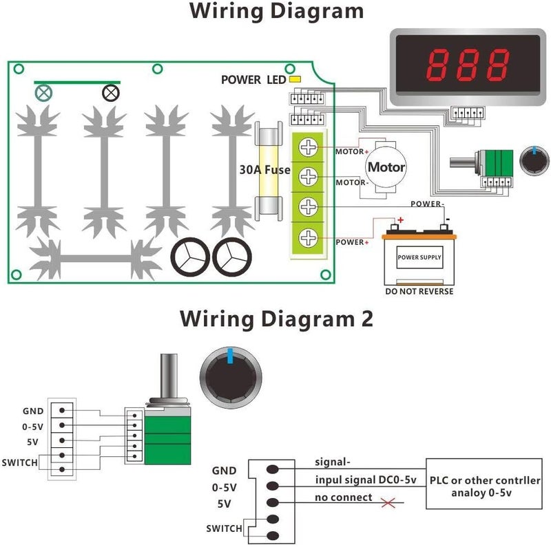 Greartisan 12V-80V 30A DC Motor Speed Controller PWM Variable Speed Regulator Governor Switch CCM6DS-D with Speed Control Knob - Image 2