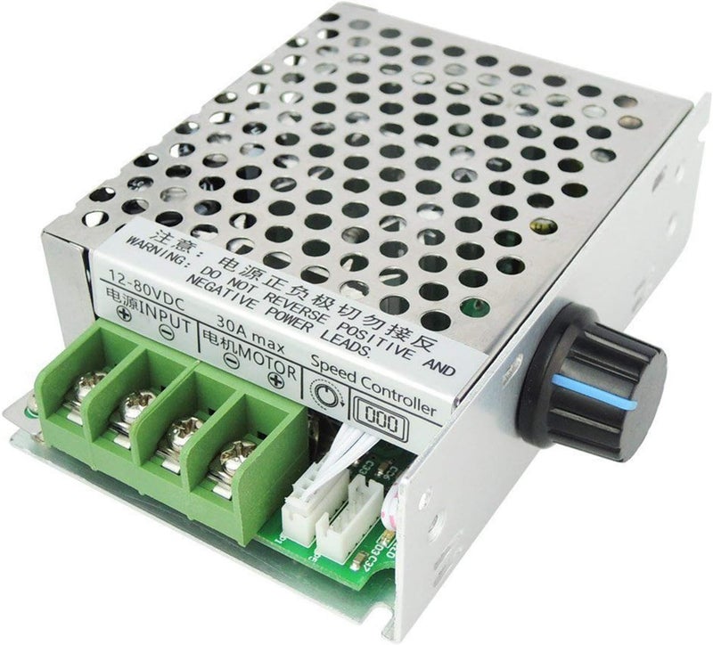 Greartisan 12V-80V 30A DC Motor Speed Controller PWM Variable Speed Regulator Governor Switch CCM6DS-D with Speed Control Knob - Image 1