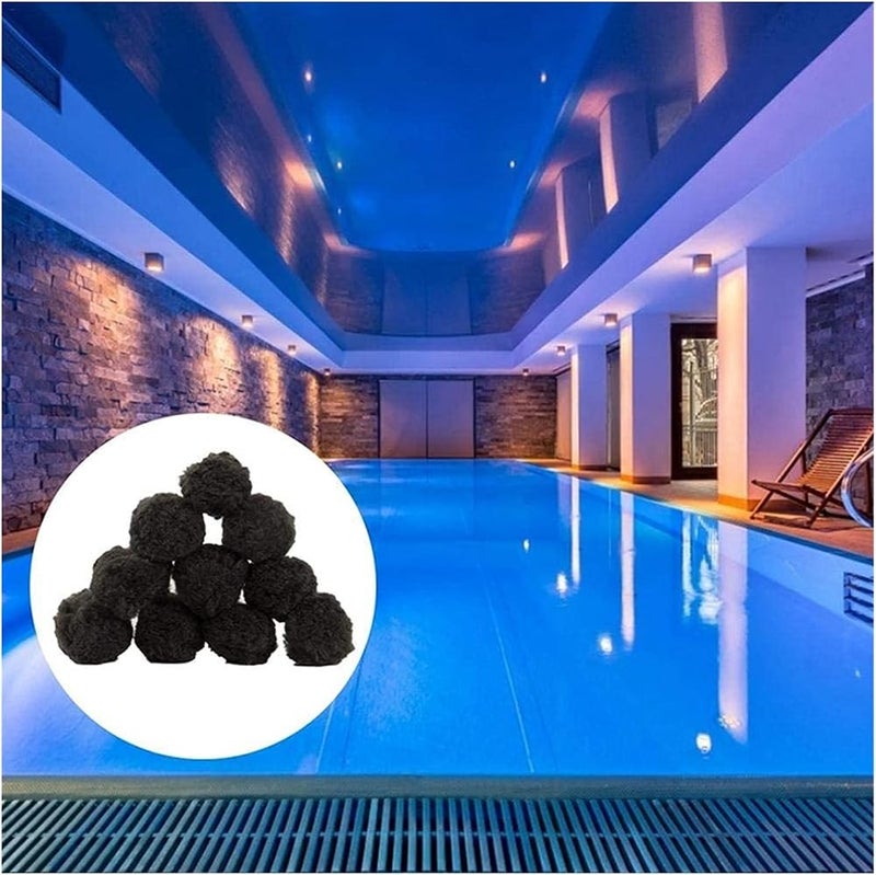 Bahels Swimming Training Black Swimming Pool Sand Filter Ball, 200G Swimming Pool Cleaning Ball Swimming Pool Aquarium Filter for Children and Adults - Image 4