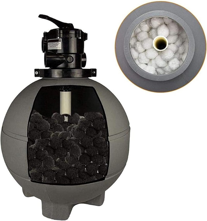 Bahels Swimming Training Black Swimming Pool Sand Filter Ball, 200G Swimming Pool Cleaning Ball Swimming Pool Aquarium Filter for Children and Adults - Image 3