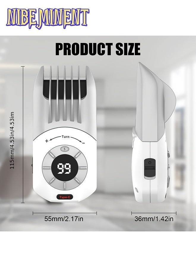 NIBEMINENT Men's Hair Clippers, Wireless Haircut Scissors, Type-C Fast Charging, Hair Cutting and Trimming Kit, Beard Trimmer, Rechargeable Electric Shaver, Gift for Men - Image 5