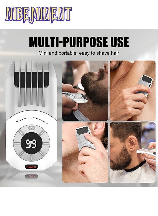 NIBEMINENT Men's Hair Clippers, Wireless Haircut Scissors, Type-C Fast Charging, Hair Cutting and Trimming Kit, Beard Trimmer, Rechargeable Electric Shaver, Gift for Men - Image 3