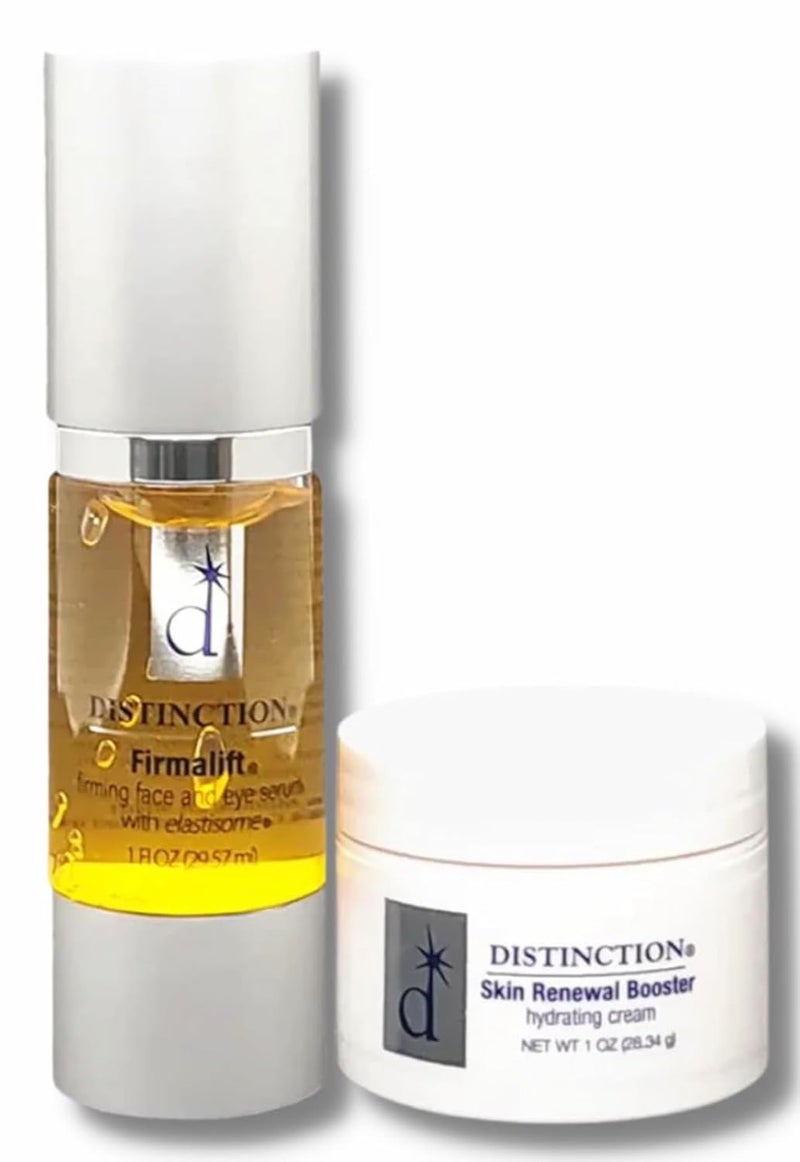 Distinction Firmalift and Renewal Booster  Anti Aging Serum Lotion Cream and Moisturizer  Helps Reduce the Appearance of Fine Lines and Wrinkles Soothes