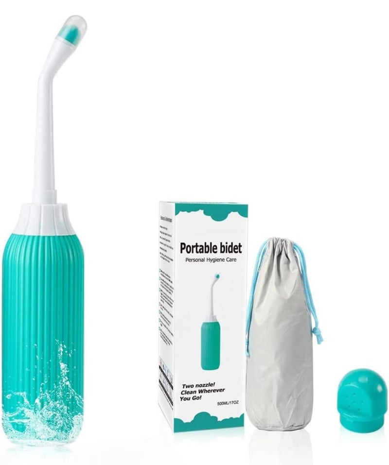 Promo Portable Handheld Bidet Sprayer 500ml Plastic Retractable Antislip Angled Nozzle with Travel Bag Portable jet spray Portable Bidet500 ml - Image 2