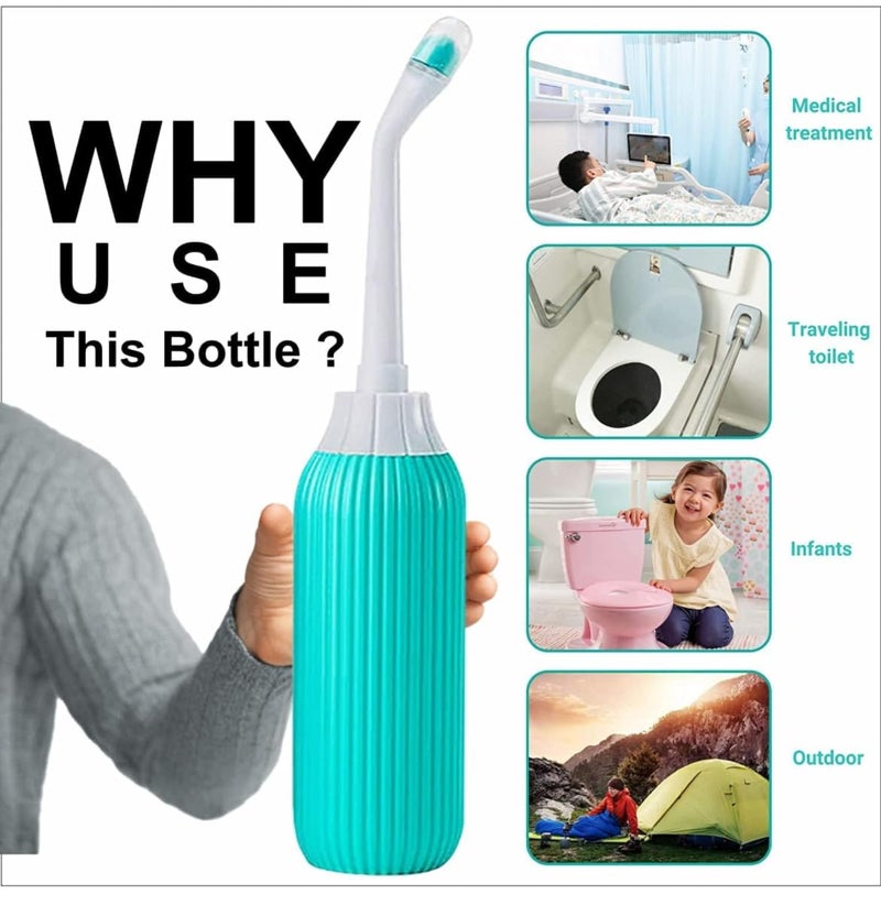 Promo Portable Handheld Bidet Sprayer 500ml Plastic Retractable Antislip Angled Nozzle with Travel Bag Portable jet spray Portable Bidet500 ml - Image 4