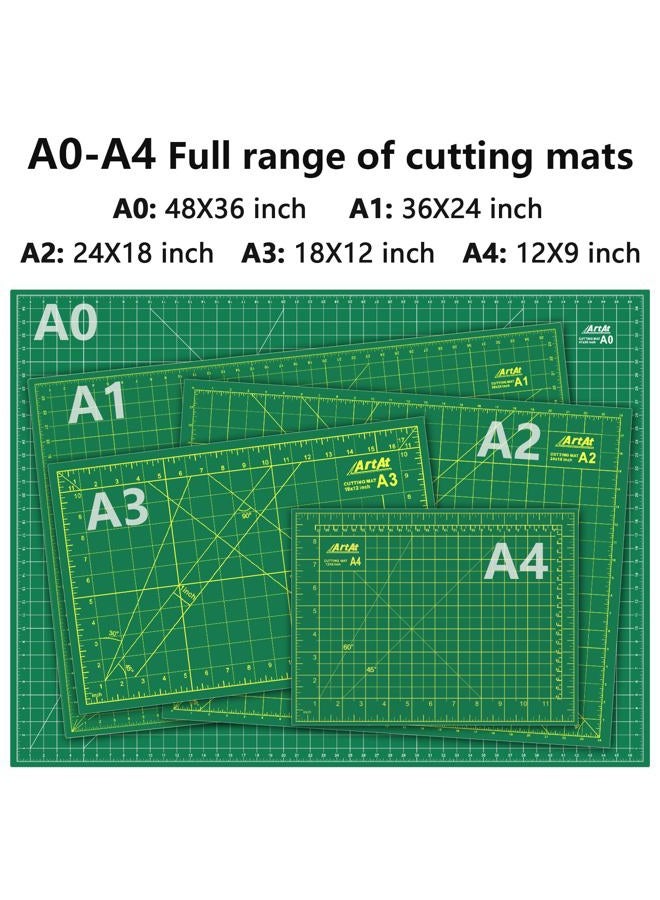 ArtAt Self Healing Cutting Mat: 12″x 18″ Green Double Sided Non-Slip 5 Layers PVC Durable Craft Sewing A3 Mat for Rotary Cutter, Use for Quilting and Scrapbooking and Craft & Art Projects - Image 5
