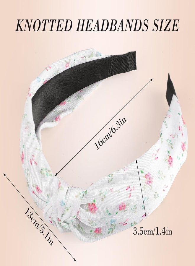 obeoby Headbands for Women and Girls, Non-Slip Knotted Headbands Floral Series Hair Accessories Set - Image 2