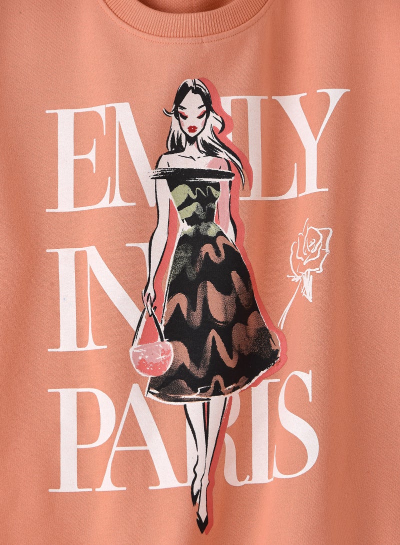 NETFLIX Emily in Paris Womens Sweat Shirt - Image 2