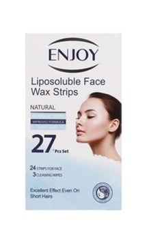 ENJOY Natural Facial Wax Strips for Normal Skin 27 Strips  - Image 1