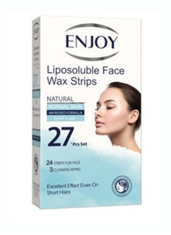 ENJOY Natural Facial Wax Strips for Normal Skin 27 Strips  - Image 3