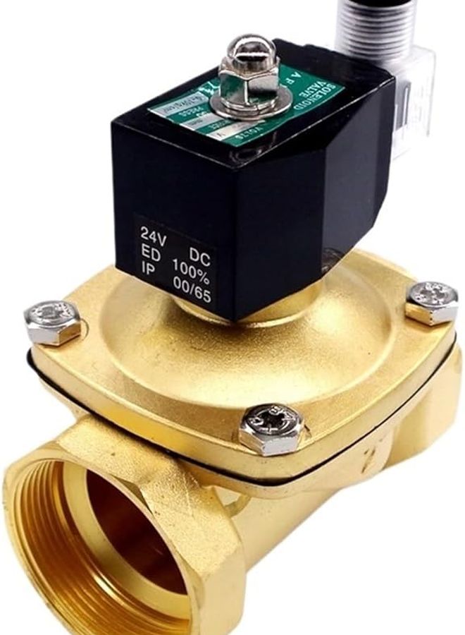 2 Way Brass Gas Solenoid Valve 1 1 4 Inch 24V AC 1 Pcs Color 2T32 - Image 2