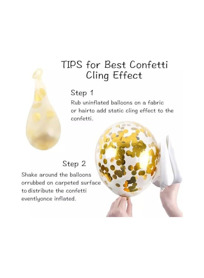 بوكسوودس مجموعة ديكورات حفلات لافتة عيد عمرة مبارك من ورق القصدير مع قصاصات ذهبية من الكروم وبالونات بيضاء - Image 2