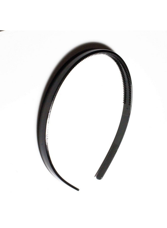 HP HIGH PROFILE Everyday Use Black Plain Plastic Headband With Teeth Combo Set 2 Wide, 2 Sleek And 2 Super Sleek Hairbands For Women and Girls - Set of 6 - Image 5