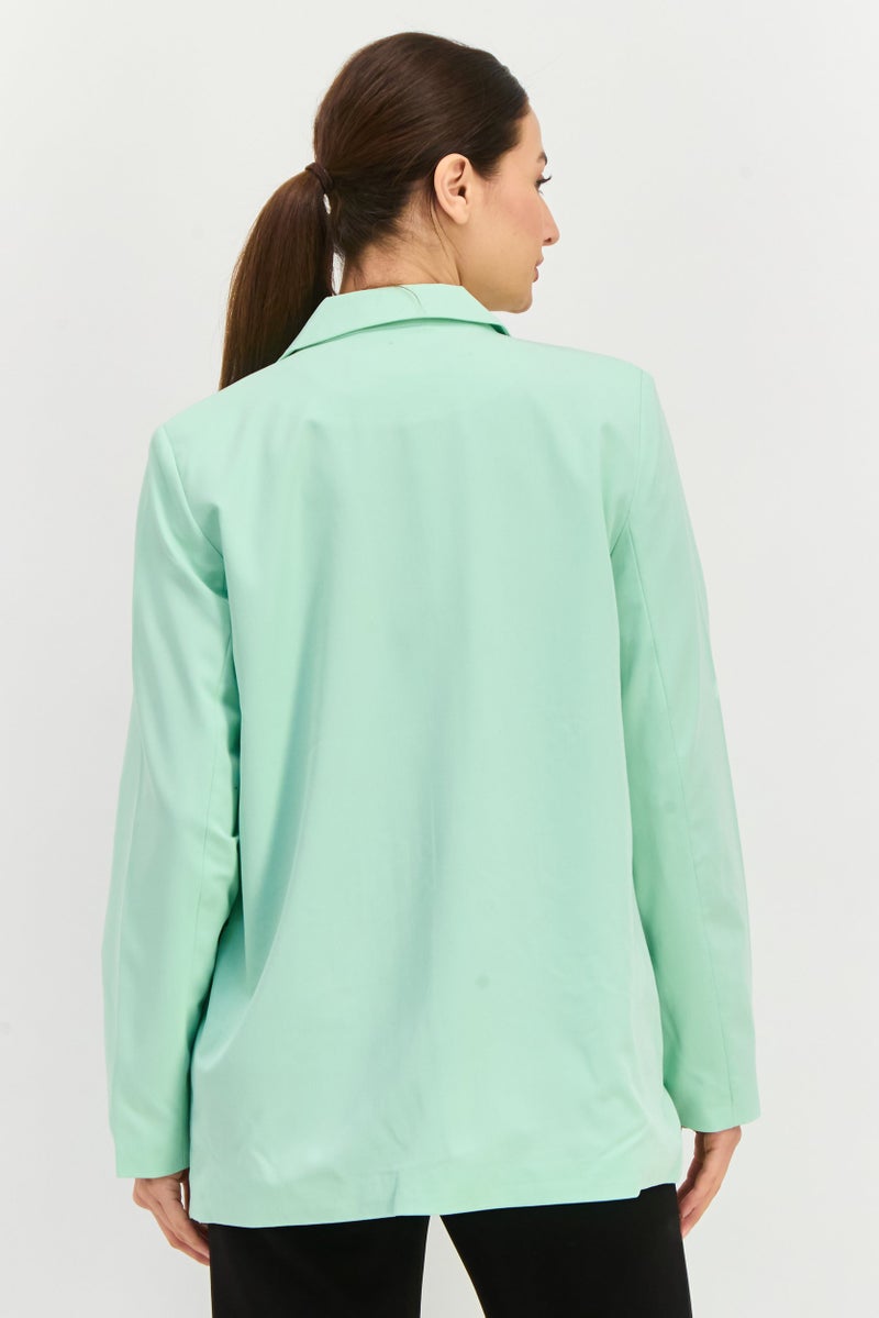 VERO MODA بليزر نسائي بقصة عادية، أخضر ضبابي - Image 3