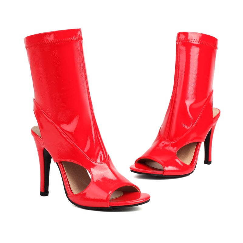 2024 Summer High-Heeled 40-45 Plus Size Painted Round Head Party Women'S Sandals - Image 1