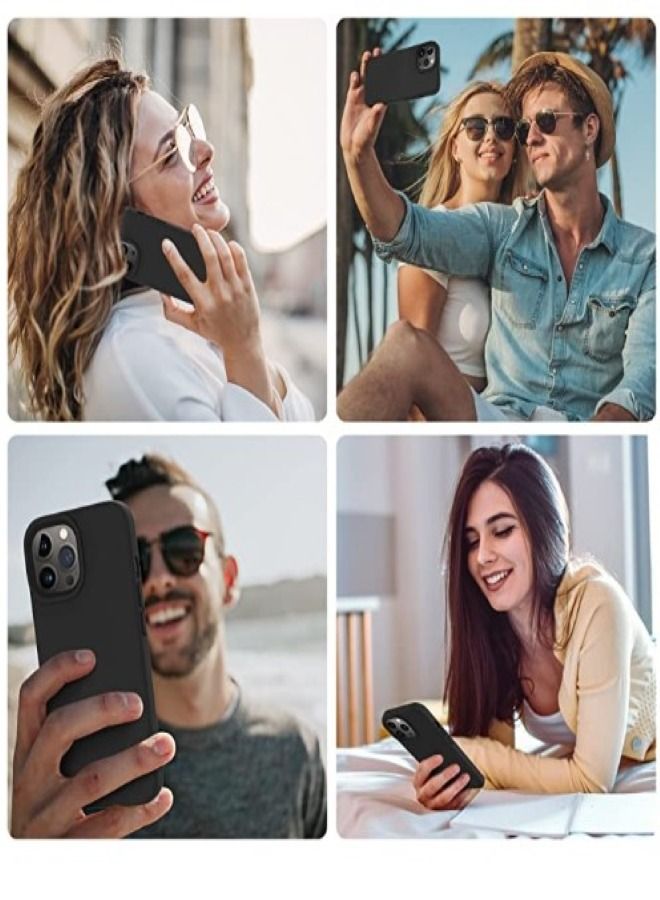 فيسوس iPhone 14 Pro Max Case Black (2022) ، تغطية الهاتف السيليكون السائل الغطاء الافتراضي ، وبطانة الألياف الدقيقة المضادة للخلع ، والنساء الأسود النقي للرجال - Image 2