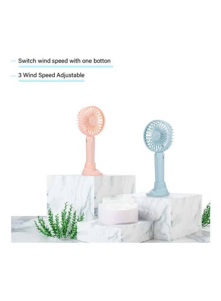Dreamzon Portable Handheld Fan Mini Handheld Fan Handheld Desk Fan Usb Charging 3 Speed Adjustable For Office Room Outdoor Household Traveling H33903BL Blue - Image 3