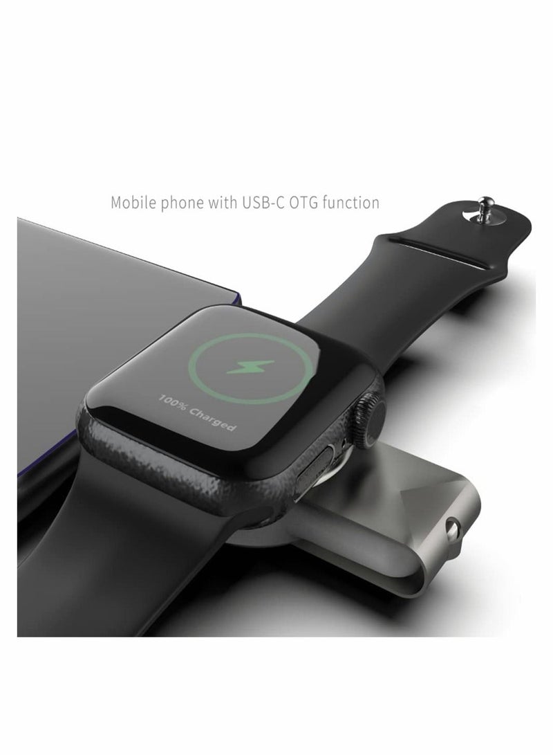 SYOSI Portable Apple Watch Charger, Travel Wireless Magnetic Charger for Apple Watch with USB A and USB C Connector, Compatible with Apple Watch Series 1/2/3/4/5/6 (2 in 1)  - Image 4