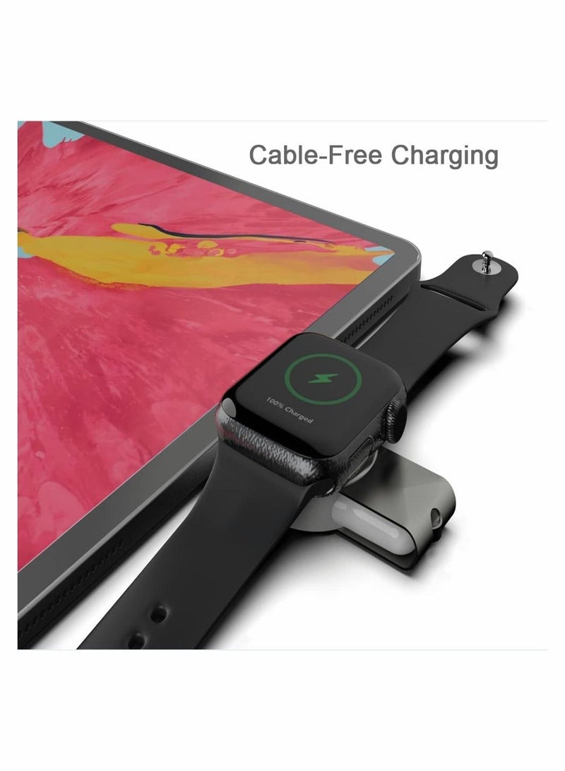 SYOSI Portable Apple Watch Charger, Travel Wireless Magnetic Charger for Apple Watch with USB A and USB C Connector, Compatible with Apple Watch Series 1/2/3/4/5/6 (2 in 1)  - Image 5