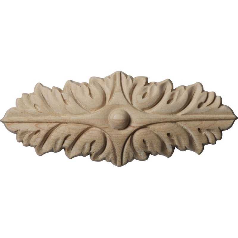 Ekena Millwork ONL05X02X01OXLW Small Oxford Center Wood Onlays, 5"W x 2"H x 5/8"D, Lindenwood - Image 2