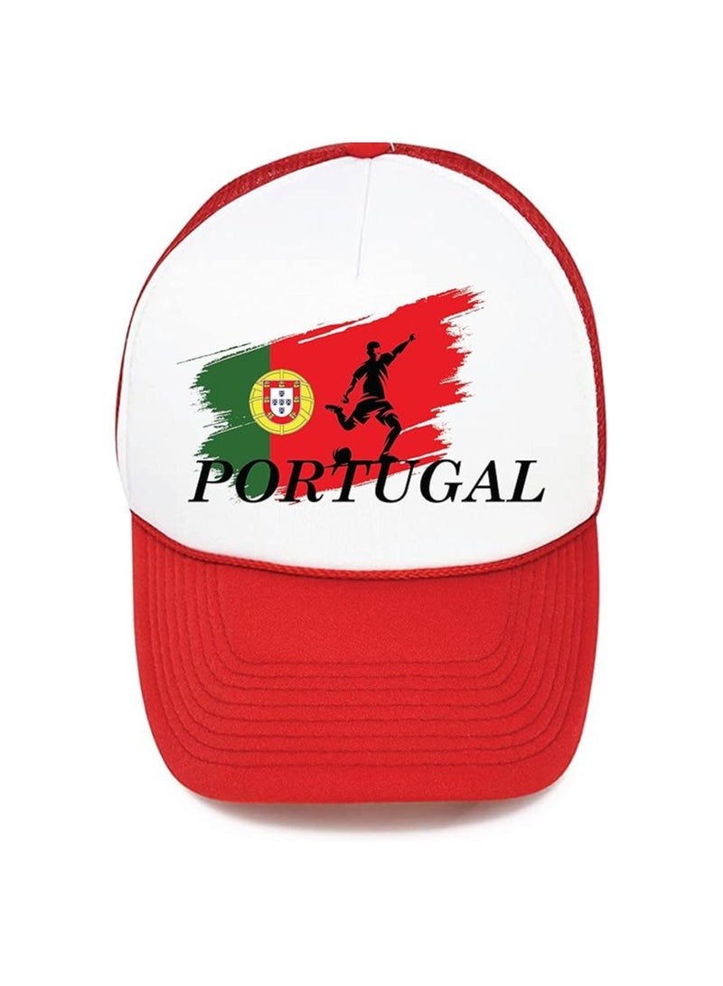 Portugal Sports Cap With Adjustment Plastic Snap Closure For Men And Women - Image 1