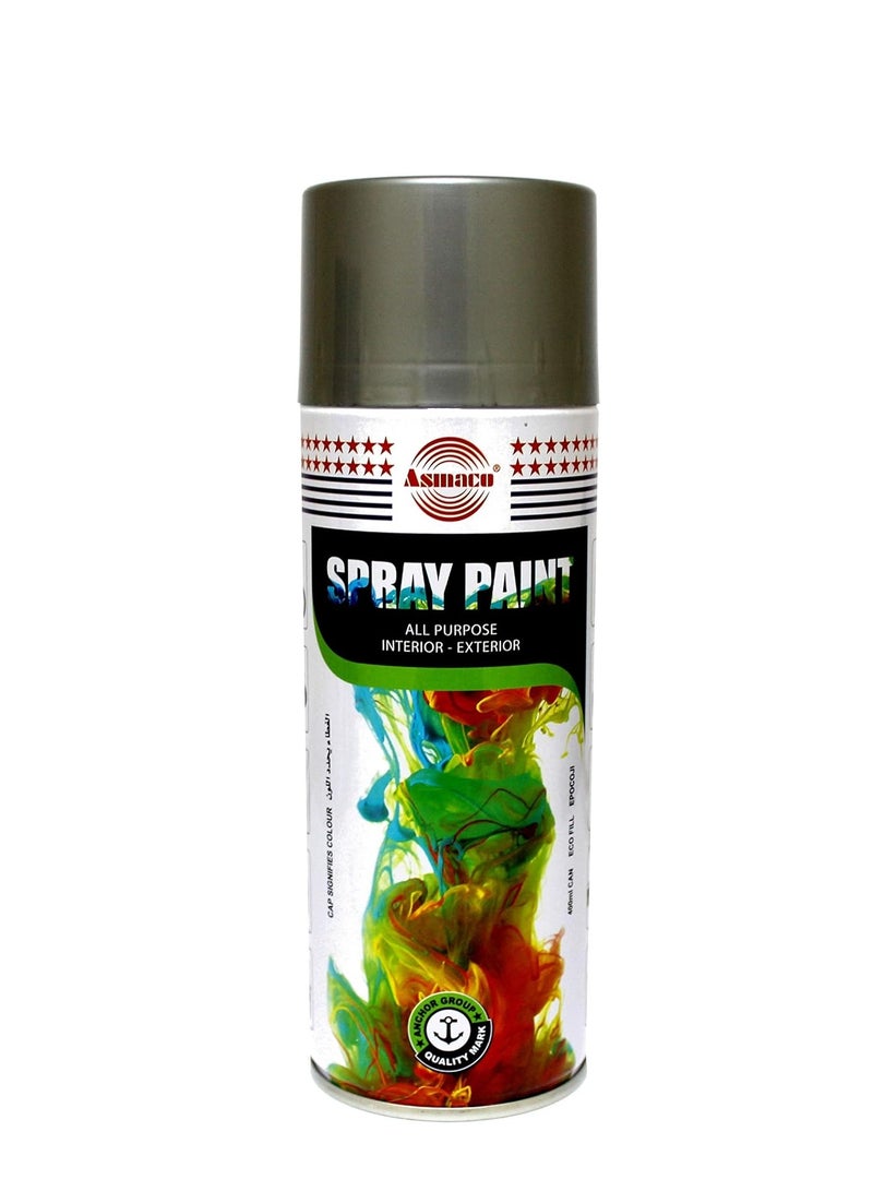Asmaco Spray Paint, Silver, 400Ml - Image 1