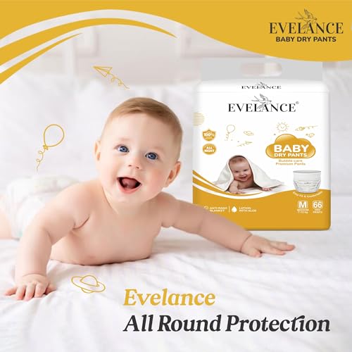 Evelance Premium Baby Pants, Size S, 72 diapers, an anti-rash blanket, and Aleo vera lotion, for 4-8 kgs baby, easy fit and fast absorption (Pack of 1) - Image 2