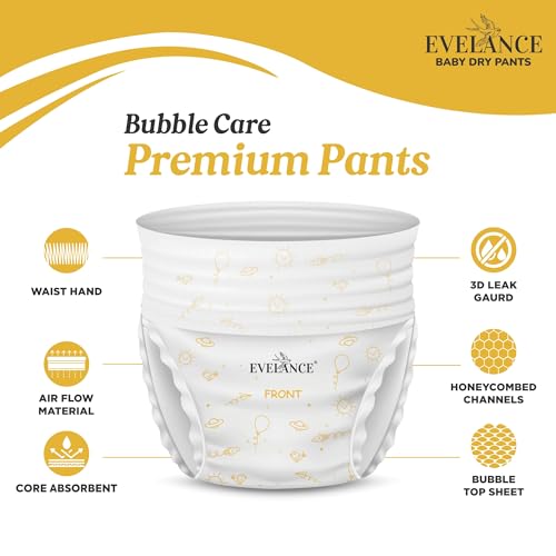 Evelance Premium Baby Pants, Size S, 72 diapers, an anti-rash blanket, and Aleo vera lotion, for 4-8 kgs baby, easy fit and fast absorption (Pack of 1) - Image 3