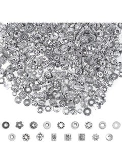 cridoz Metal Spacer Beads For Making Bracelet Necklace Jewelry Making And Findings Accessories 900Pcs Silver  - Image 1