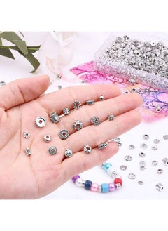 cridoz Metal Spacer Beads For Making Bracelet Necklace Jewelry Making And Findings Accessories 900Pcs Silver  - Image 5