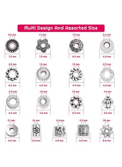 cridoz Metal Spacer Beads For Making Bracelet Necklace Jewelry Making And Findings Accessories 900Pcs Silver  - Image 3