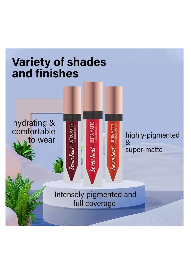Seven Seas - Seven Seas Ultra Smooth Matte Liquid Lipstick Smooth Lip Color Weightless Finish Long Lasting Matte Liquid Lipstick for Women Sepia Skin 1 - Image 1