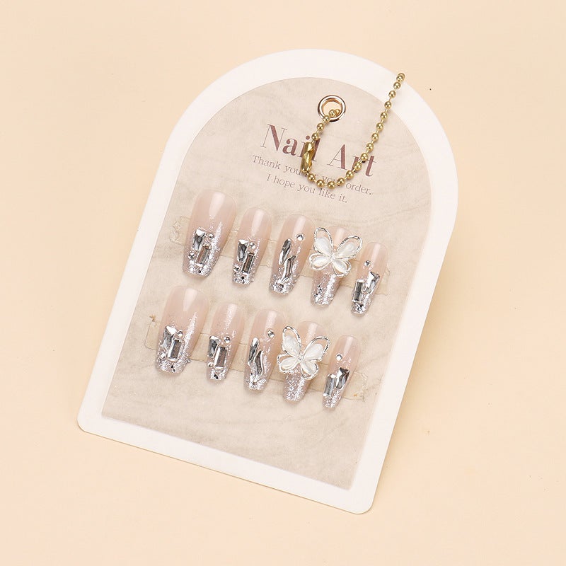 Hand-Worn Armor Butterfly Nail Pieces – Wearable Diamond Design for Ladies - Image 5