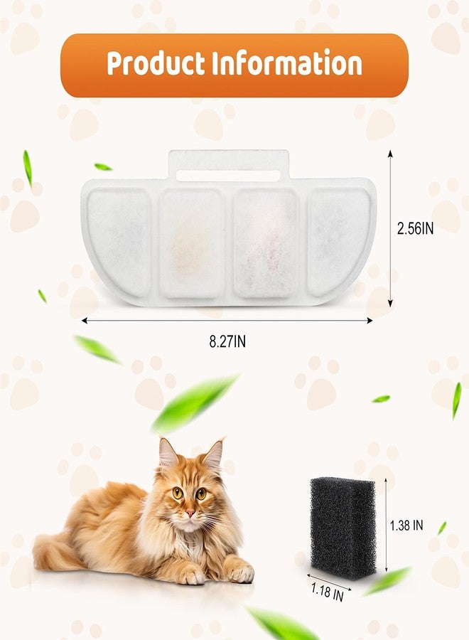 KTNAid 12 Pack Replacement Filters Compatible with Pawtners WF008A Pet Cat Dog Water Fountain (4L/135oz), Refill Filters with 12 Sponges - Image 4