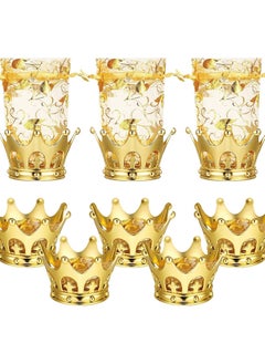 Excefore Crown Candy Boxes 12Pcs Gold Fillable Crown Goblet with Pouch for Candy Chocolate Cake Dessert Storage Decoration for Prince Princess Baby Shower Birthday Party Bridal Wedding Royal Themed  - Image 1