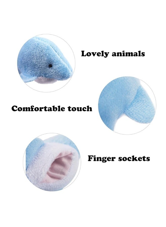 Oiuros 20pcs Different Cartoon Animal Finger Puppets Soft Velvet Dolls Props Toys Easter Basket Stuffers - Image 5