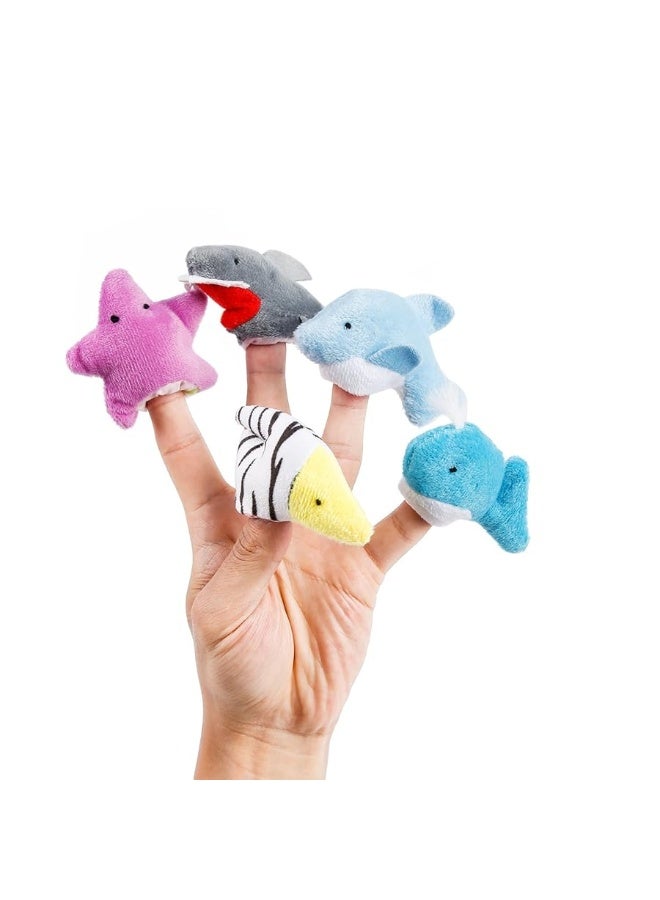 Oiuros 20pcs Different Cartoon Animal Finger Puppets Soft Velvet Dolls Props Toys Easter Basket Stuffers - Image 3