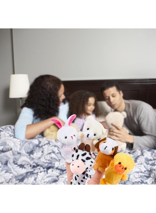 Oiuros 20pcs Different Cartoon Animal Finger Puppets Soft Velvet Dolls Props Toys Easter Basket Stuffers - Image 4