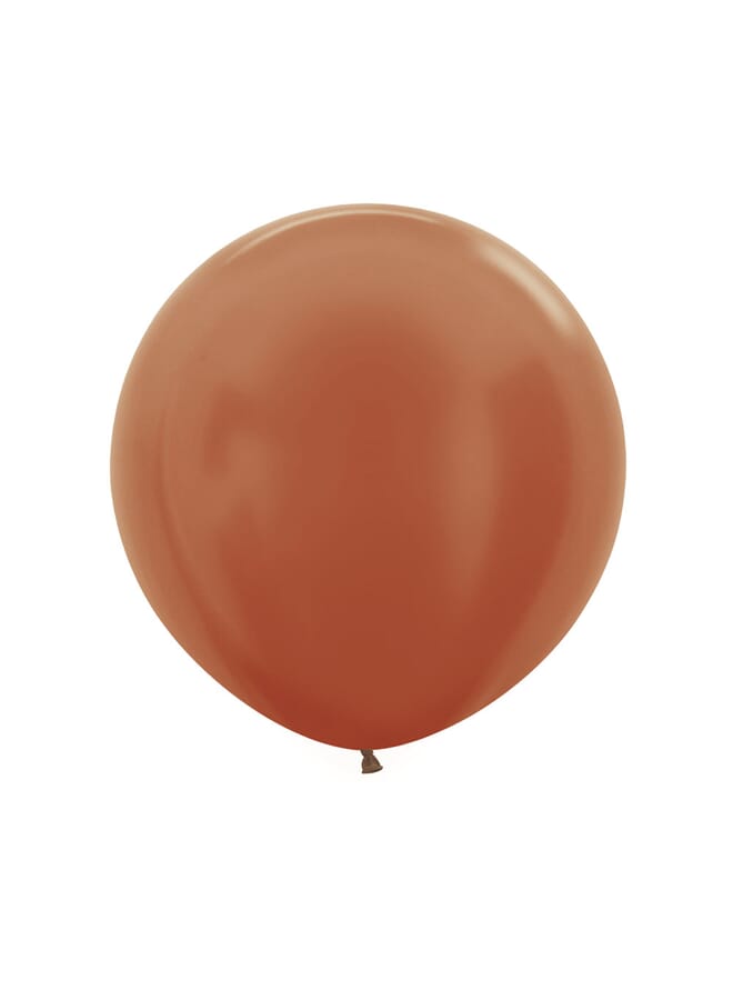 Party Time 2 Piece Metallic Round Balloons 36Inch Copper - Image 2