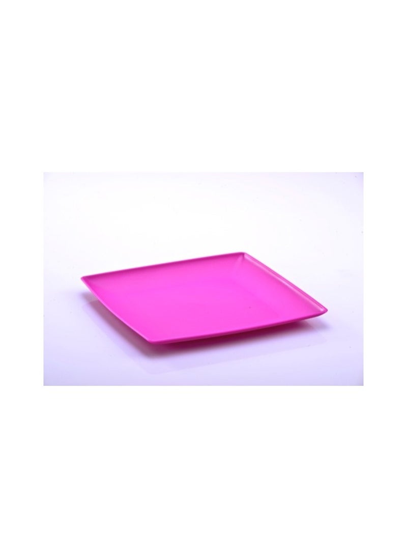 MEDSTAR Medstar plastic flat square plate used in the microwave, 19 cm, fuchsia FAJBRG03643 