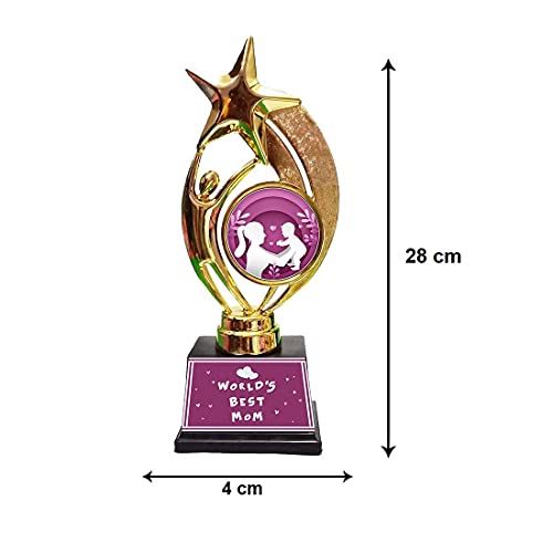 Tuelip World's Best Mom Trophy I Birthday Gift I Gift for Mom I, New Year Gift Mom, Sister, - Image 3