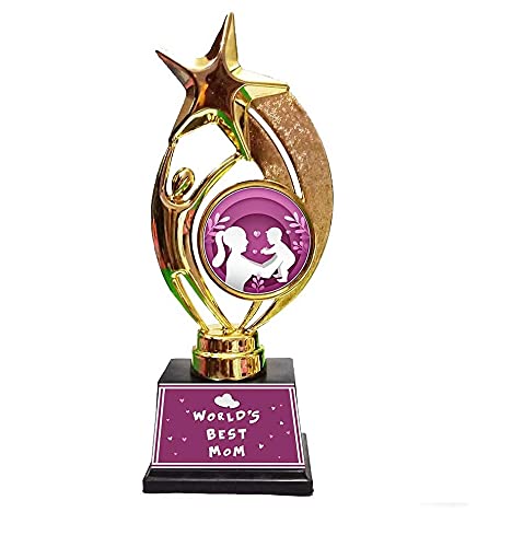 Tuelip World's Best Mom Trophy I Birthday Gift I Gift for Mom I, New Year Gift Mom, Sister, - Image 1