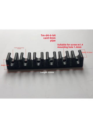 U-shaped Buckle 4/6/8/10/12/14/16MMPU Tracheal Clamp Multi-tube Clamp Seat Nylon Fixed Row Groove Pipe Clamp-Specification Model:Black Card 4mm 6 Digits - pzsku/Z38D60ECFAA6554EEAF92Z/45/1746219275/b875c133-6f96-4e13-ba45-f226616ae7e1
