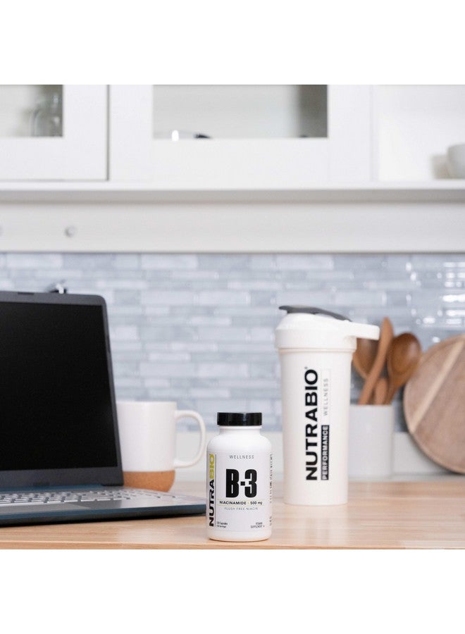 NutraBio Niacinamide Supplement for Normalized Blood Lipids, Better LDL & HDL Levels, Flush Free Vitamin B3, 500mg - 120 Vegetable Capsules - Image 2