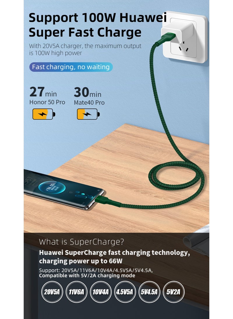 Hamzone USB Type C to Type C Fast Charging Cable 60W 1M, Nylon Braided USB-C Charger Cord for Samsung Galaxy S24/S23 Ultra, MacBook Pro/Air, iPad Pro, Xiaomi, OnePlus, Huawei, 60W PD Support - Image 2