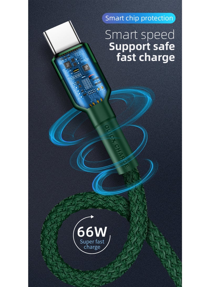 Hamzone USB Type C to Type C Fast Charging Cable 60W 1M, Nylon Braided USB-C Charger Cord for Samsung Galaxy S24/S23 Ultra, MacBook Pro/Air, iPad Pro, Xiaomi, OnePlus, Huawei, 60W PD Support - Image 5