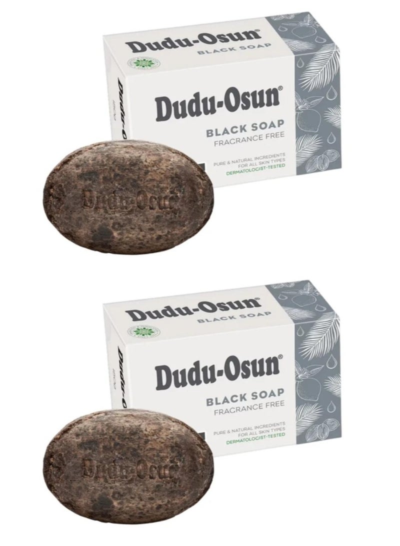 Pack Of 2 pcs African Black Soap By The Roots Naturelle Fragrance Free 150 g