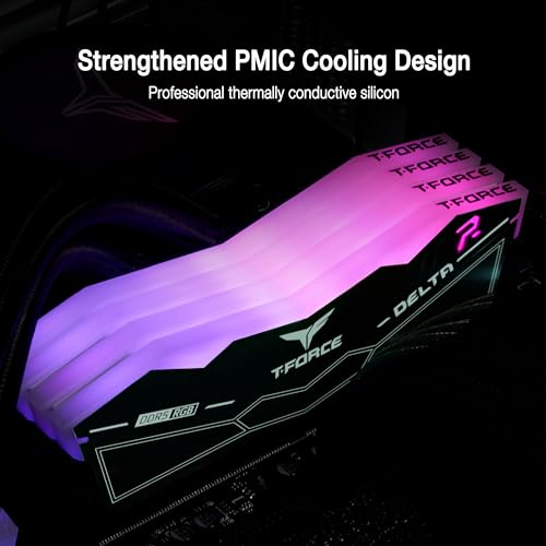 TEAMGROUP T-Force Delta RGB DDR5 Ram 32GB (2x16GB) 6000MHz PC5-48000 CL38 Intel XMP 3.0 & AMD Expo Compatible Desktop Memory Module Ram Black FF3D532G6000HC38JDC01 - Image 4