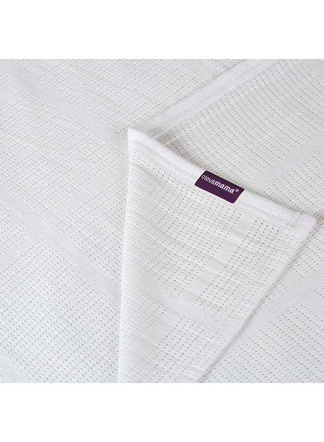 Clevamama Cellular Blanket  80x100 Cm White - Image 3